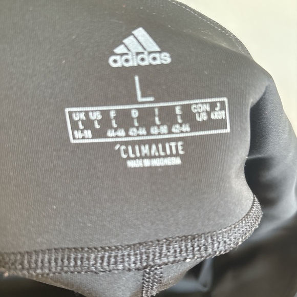 Adidas Women's Black and White Athletic Shorts - Picture 4 of 4